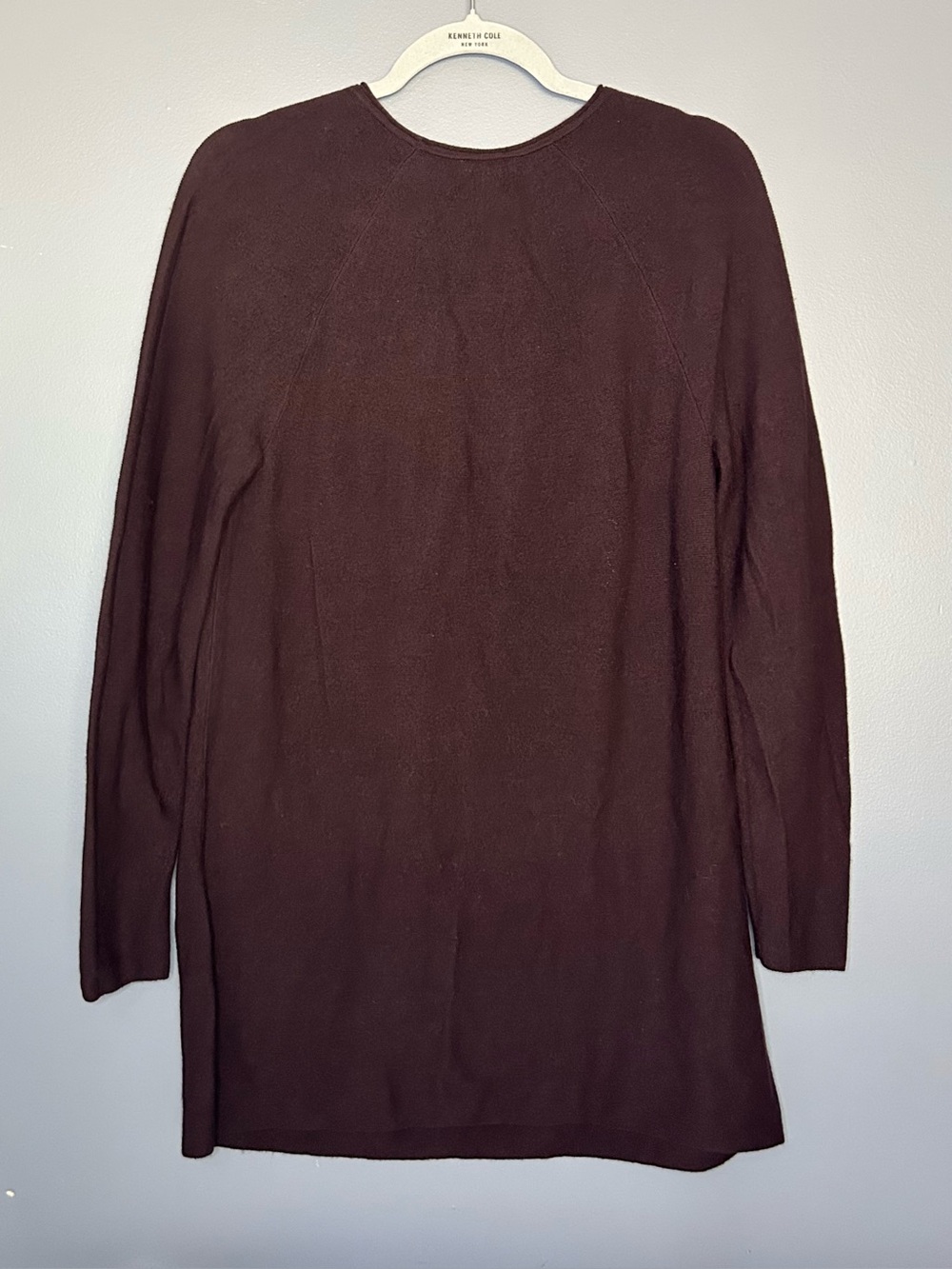 J. Jill Sweater Tunic Womens M Burgundy Soft Lightweight Merino Wool Crew Neck - Picture 9 of 9